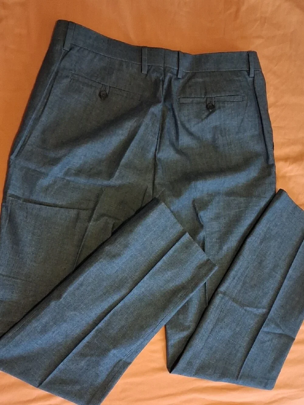 Mens Blue Dress Pants - Classic Straight Fit   '
